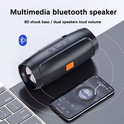 Portable Wireless Subwoofer Bluetooth Speaker with Outdoor Stereo Surround Sound, FM Radio, and TF Card Support