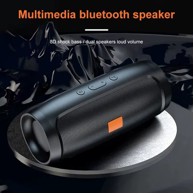 Portable Wireless Subwoofer Bluetooth Speaker with Outdoor Stereo Surround Sound, FM Radio, and TF Card Support